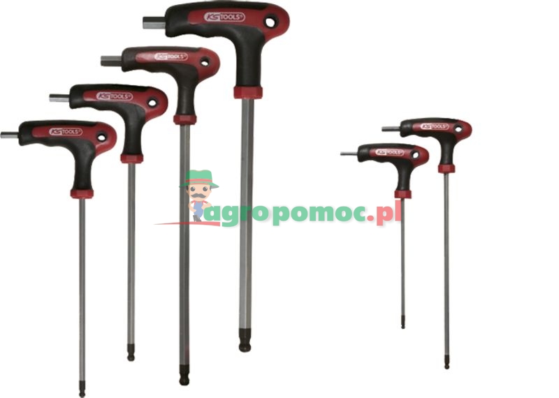 KS Tools Wkrętaki kątowe do śrub z wewn. sześciokątem, wersja z głów