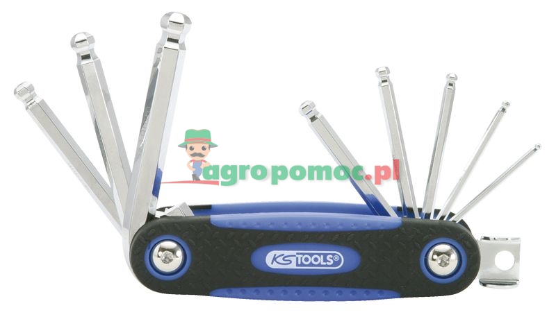 KS Tools Wkrętaki kątowe do śrub z wewn. sześciokątem, wersja z głów