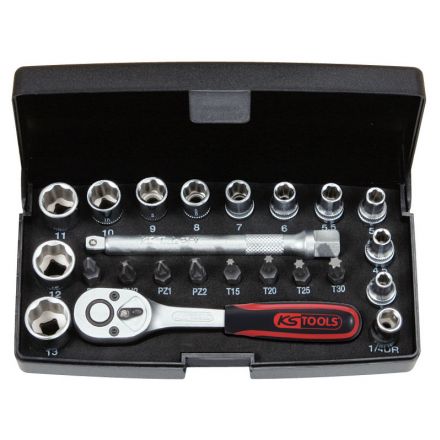 KS Tools Zestaw kluczy nasadowych i bitów