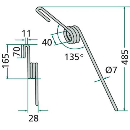  Palec zagarniający siewnika | 90041523