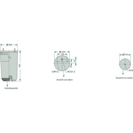 Poduszka zawieszenia pneumatycznego | 05.429.40.91.0,  05.429.40.51.0