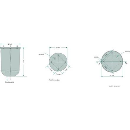 Poduszka zawieszenia pneumatycznego | 2.228.2202.00