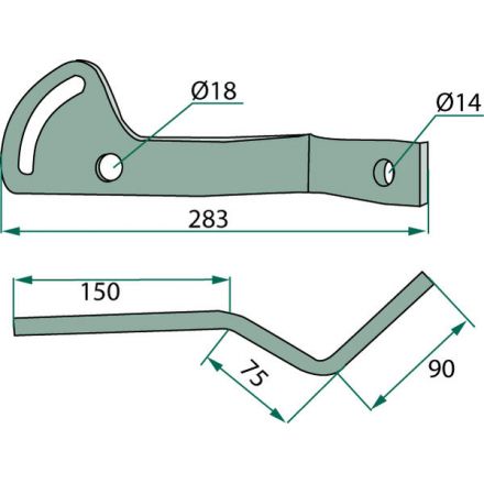 Ramię zgarniające | 16620013.86, 16620013.94