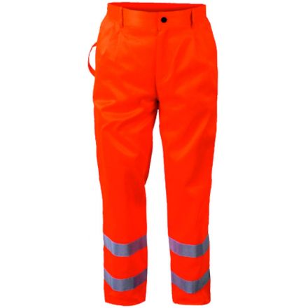  Spodnie z ozn. ostrzegaw., pomarańczowe, rozm. S