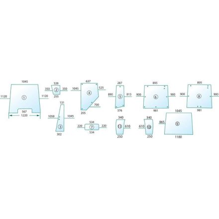 Szyba drzwi | 3389399M2