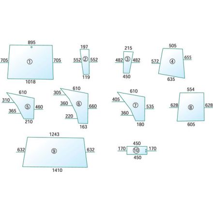 Szyba tylna | 258514220100